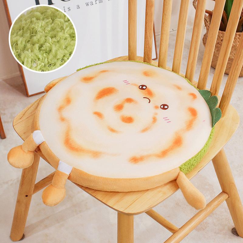 Simulation Roujiamo Seat Cushion Autumn And Winter Thickened Memory Cotton Chair Cushion Office Warm Butt Cushion