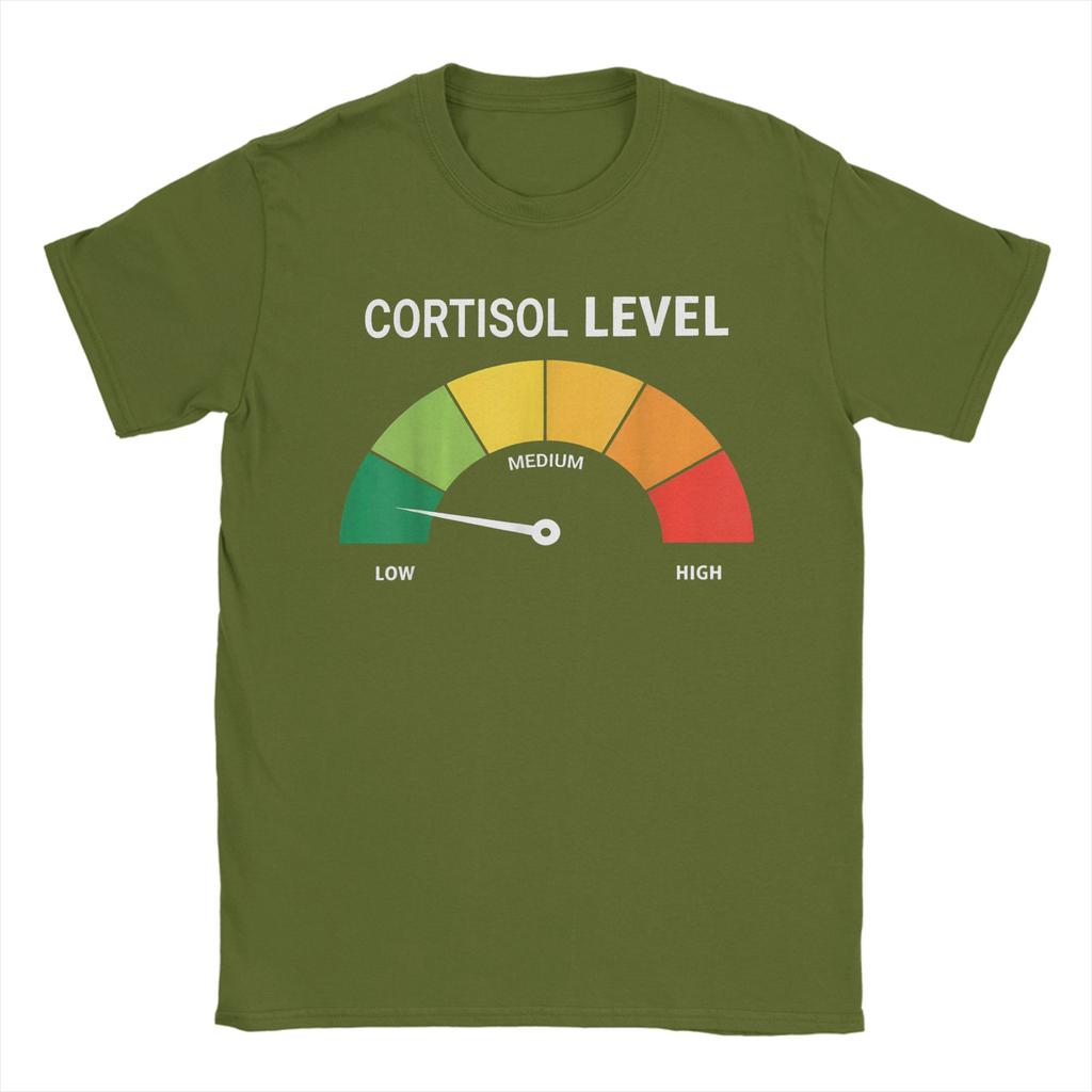 Low Cortisol Levels Awareness StateUnisext v Meme TShirt Beach Cotton T Shirts For Unisex Tshirt ShortSleeved Streetwear Tees