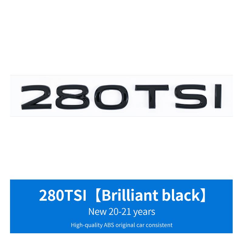 New ABS Letters Emblem 280TSI 330TSI 380TSI Rear Trunk Badge Sticker for VW volkswagen GOLF Series Car Styling Decoration NG5