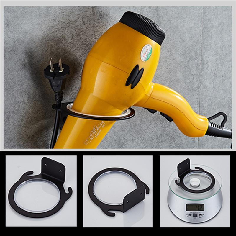 Prostorový hliníkový nástěnný držák na fén Stojan Věšák Domácí koupelnový úložný regál na fén Organizér Závěsný stojan 7,5 cm