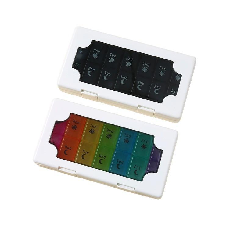 2025  Kairui 14/21/28-grid Sealed Pill Organizer Daily Health Management Travel-friendly Medicine Storage Box