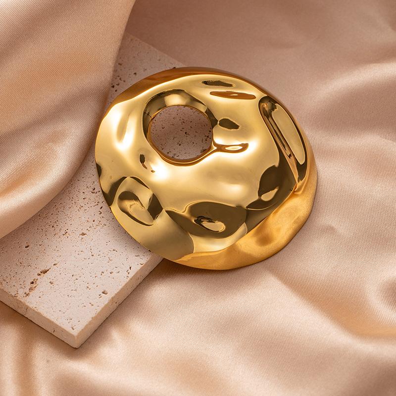 Thousands Of Calls Half Face Anti-Light Stainless Steel Brooch Collection Wind Halloween Texture Titanium Steel Pin