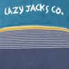 Lazy Jacks Womens/Ladies Contrast Striped Pique Button Neck Sweatshirt