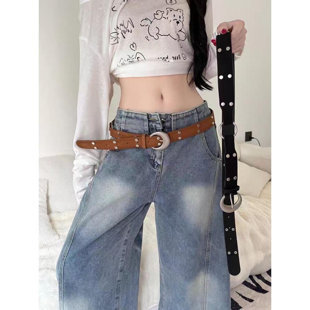 Vintage Suede Waist Belt for Women Niche Design Accessories Paired with Jeans High End Feel