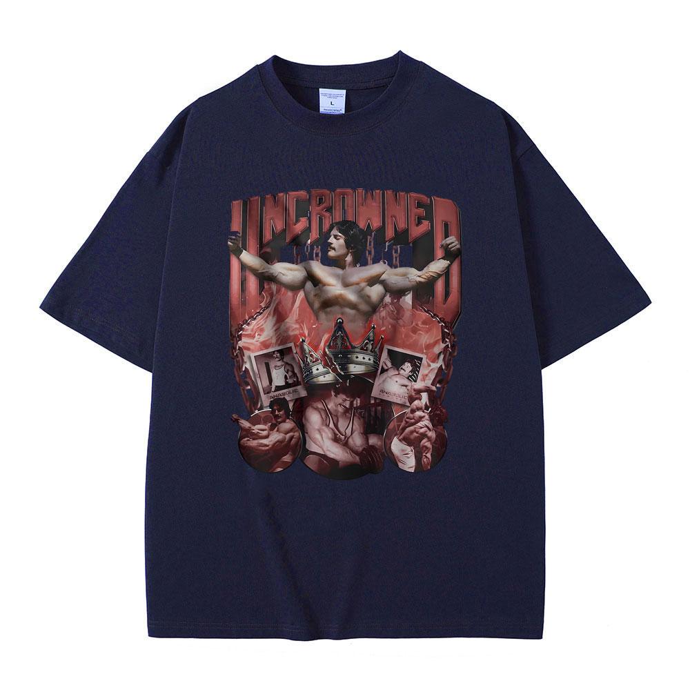 

Забавная футболка с принтом «Некоронованный Майк Ментцер, стероиды, памп», мужская и женская, для спортзала, бодибилдеров, с коротким рукавом, из чистого хлопка 2XL