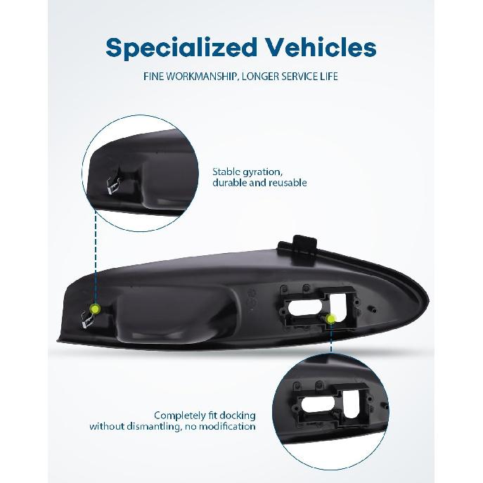 LUJUNTEC Interior Front Passenger Right Door Handle Replacement for 1994-1998 for Ford for Mustang Replace OE F7ZZ14528BA Black