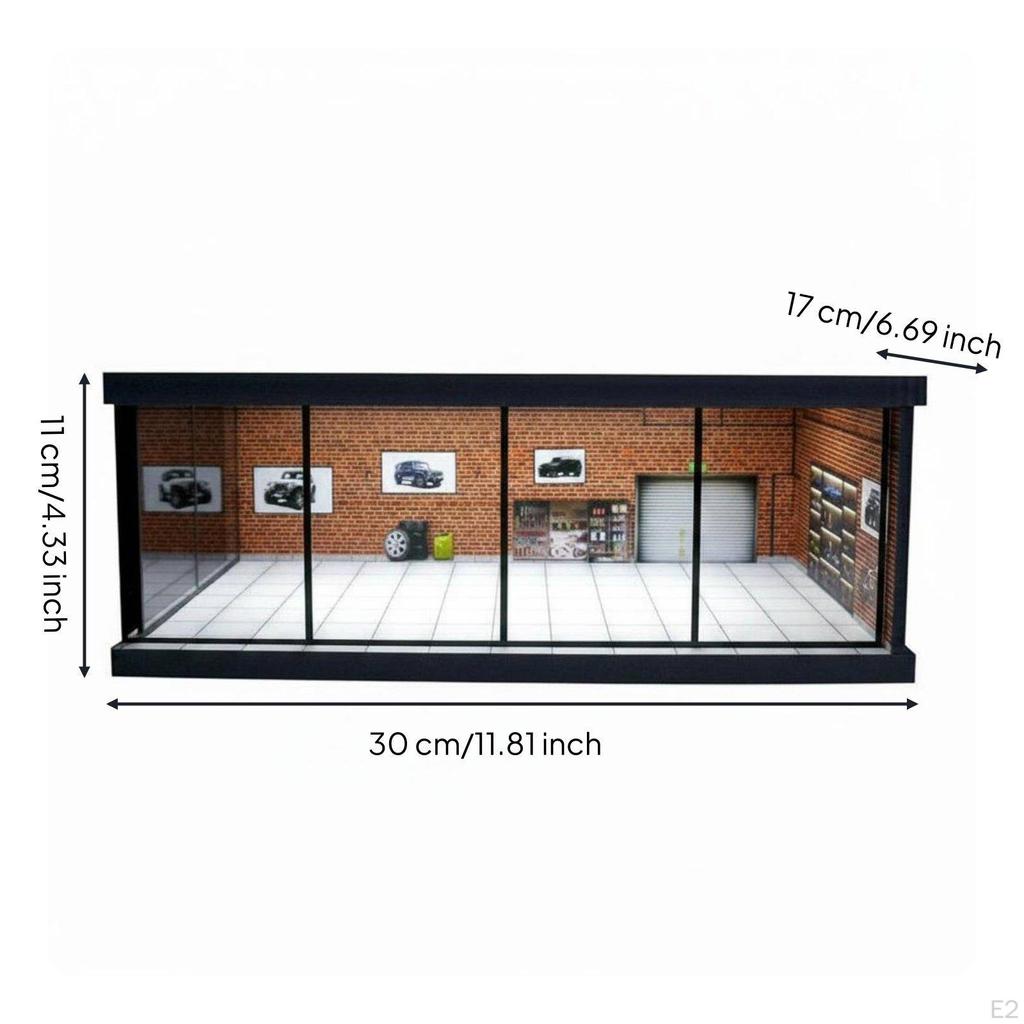 1/43 Model Display Box Dust guard/43 Scale Car Garage Dustproof Compact