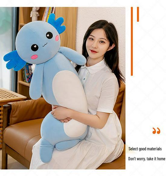 Four-Color Salamander Plush Pillow - Cute Long Doll