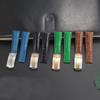 Genuine Leather Accessory for Rolex Daytona Datejust Black Green Submariner Long Wearing Comfort Folding Buckle Watchband 20mm