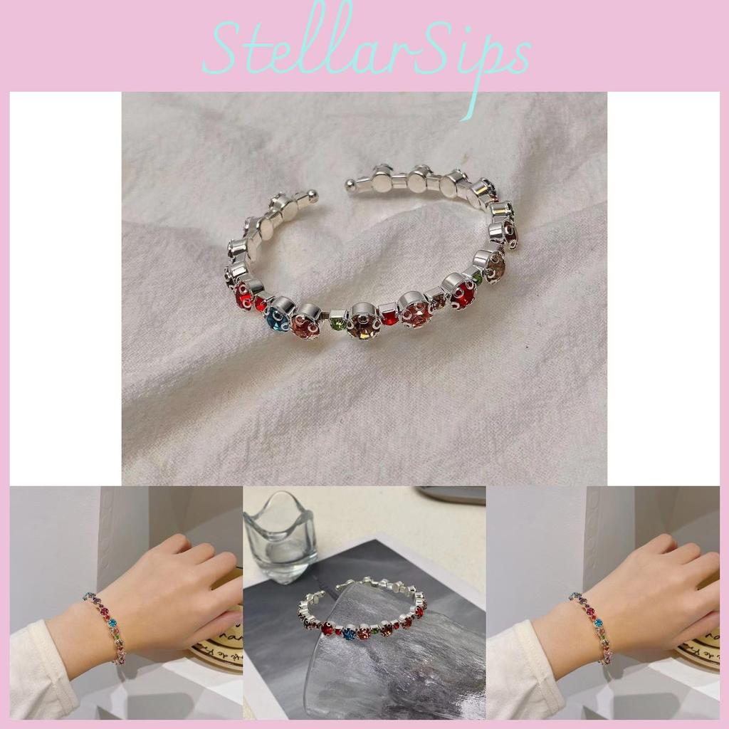 Zircon Crystal Elegant Bracelet For Women Geometric Design Fashionable Summer Jewelry