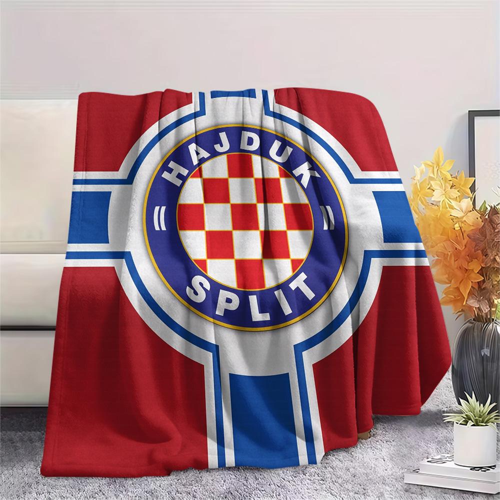 Fotbalový klub Hajduk Tištěná flanelová deka, Vysoká kvalita, Pohodlná pro všechna roční období, Domácí dekorace, Teplo a pohodlí