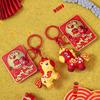 Horse Keychain Portable Key Holder Pendant with Auspicious Clouds Flowers 2026 Year of Horse Bag Key Chain Pendant