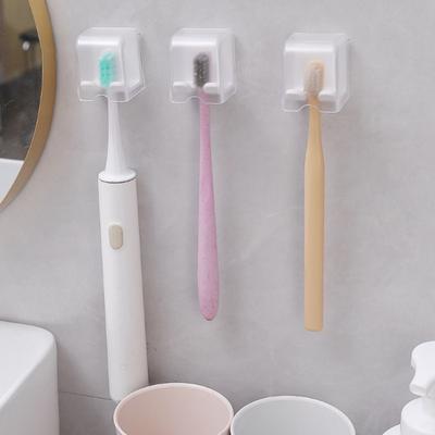 With Cover Toothbrush Holder Wall Mounted Dustproof Electric Toothbrush Storage Rack Quick Draining Space Saving