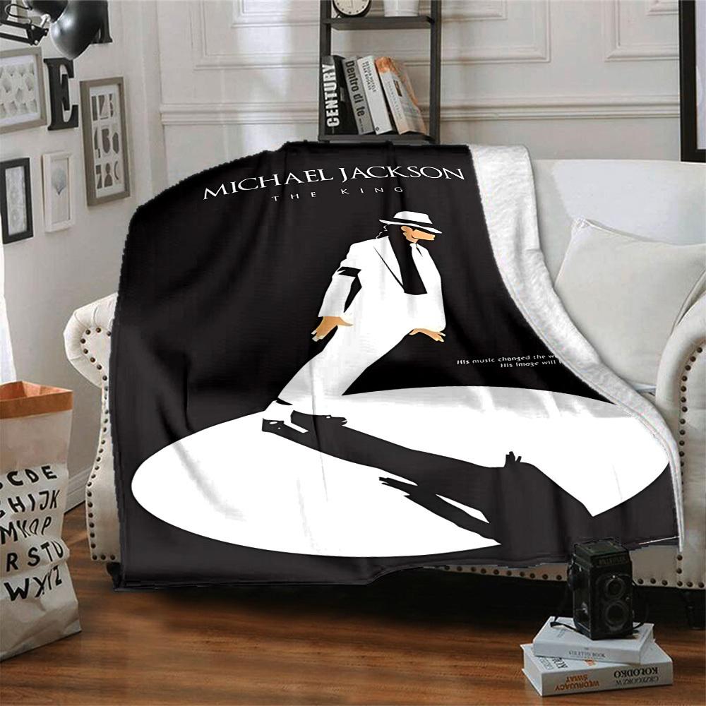 1pc Michael Jackson Soft Skin-Friendly Flannel Blanket with Digital Printing, Various Sizes Available for Family, Friends, Birthday