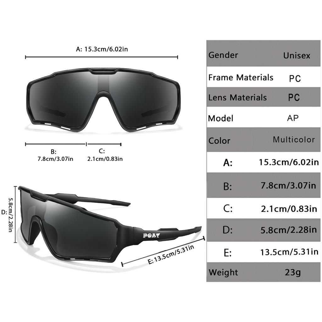 POAT Brand Sunglasses Men Women Big Frame Outdoor Sport Cycling Road Windproof Luxury Eyewear Fashion Driving Travel Goggles