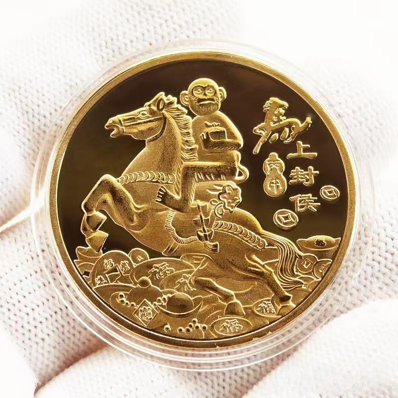 

40мм Китайські Монети Щаслива Тварина Кінь Колекційні Монети Металева Колекція Сувенір на Новий Рік 2026 1PC