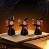 3pcs Witch Statue Halloween Decorations Desktop Home Decor Magic Wizard Figurine Witchcraft Sculpture for Halloween Party