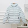Ribs light down jacket women's short new hooded white duck down warm outdoor casual autumn and winter jacket
