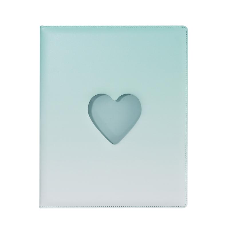 Sweet Heart Cutout Binder A4 Macaron Gradient Card Album D-Ring Loose-Leaf Cute Photocard Holder for K-Pop Idol Photo Collection