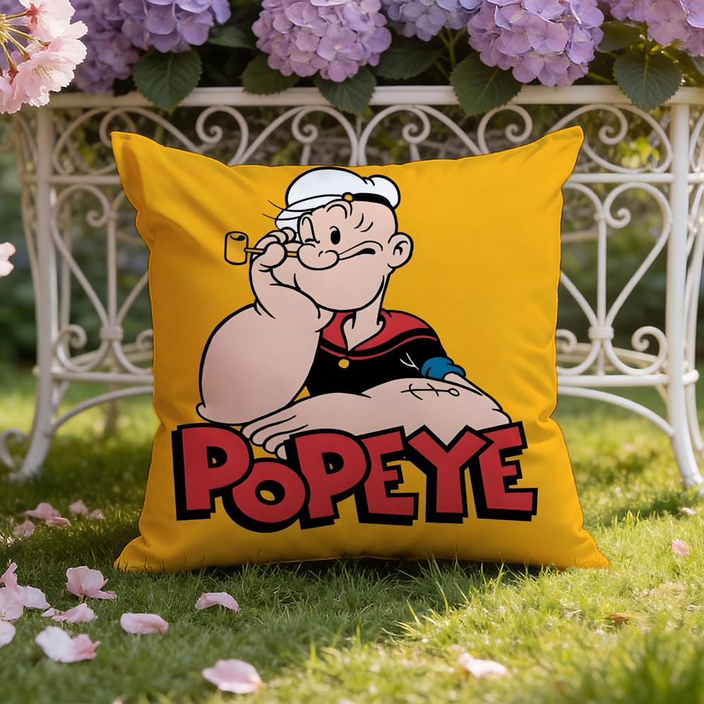 P-Popeye the S-Sailor Cushion Cover Home & Car Dual-Scene Pillow Cover: Reversible for Premium Comfort