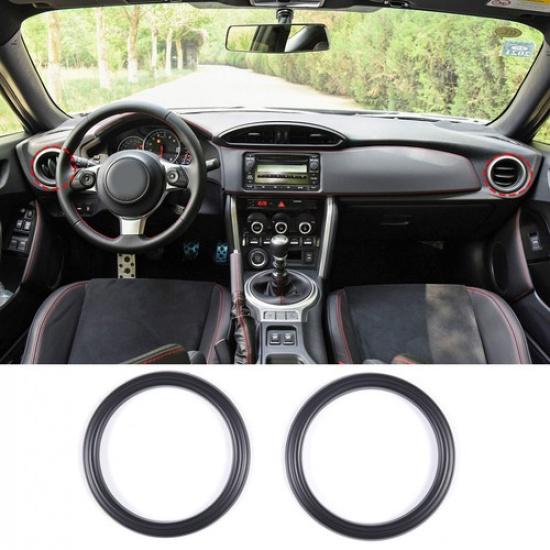 ABS Matte Black Side Air Vent Outlet Frame Trim For Toyota 86/Subaru BRZ 2012-20