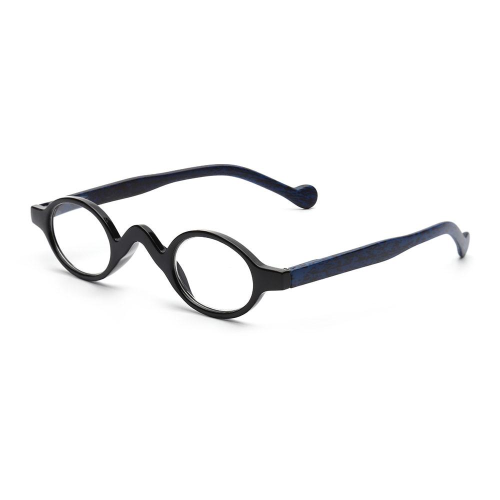 

JM Vintage Personality Round Reading Glasses Spring Hinge Women Men Magnifier Presbyopic Diopter +200