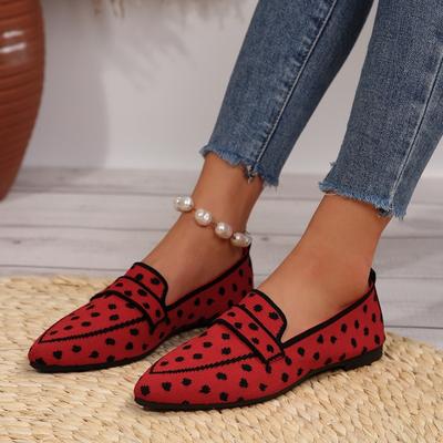 Μόδα 2025 Φθινόπωρο Νέα Γυναικεία Λεπτά Διαπνέοντα Πλεκτά Casual Loafers Κομψά και Άνετα Επίπεδα Slip-On Με Μύτη Χαμηλά Παπούτσια