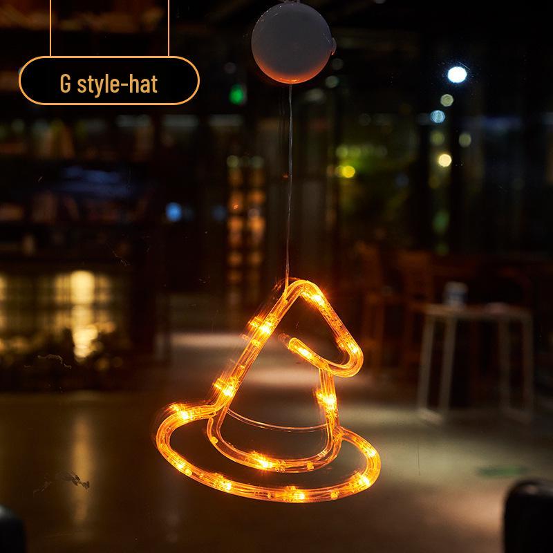Mingyu Halloween Pumpkin Suction Cup Lights Decor Set