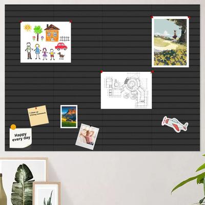 12Pcs Felt Bulletin Board Tiles for Photos Memos Home and Office Felt Bulletin Board with Removable Adhesive Tabs Wall Decor