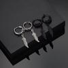 Simple Alloy Long Wing Stud Temperament Feather Earrings Silver Wings Shape Elf Ear Cuff Earrings Jewelry Accessories Gifts