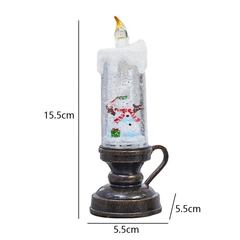 Christmas LED Candles, Flameless Flickering Electronic Tea Lights,Santa Claus Projection Night Light for Holiday Home Decor
