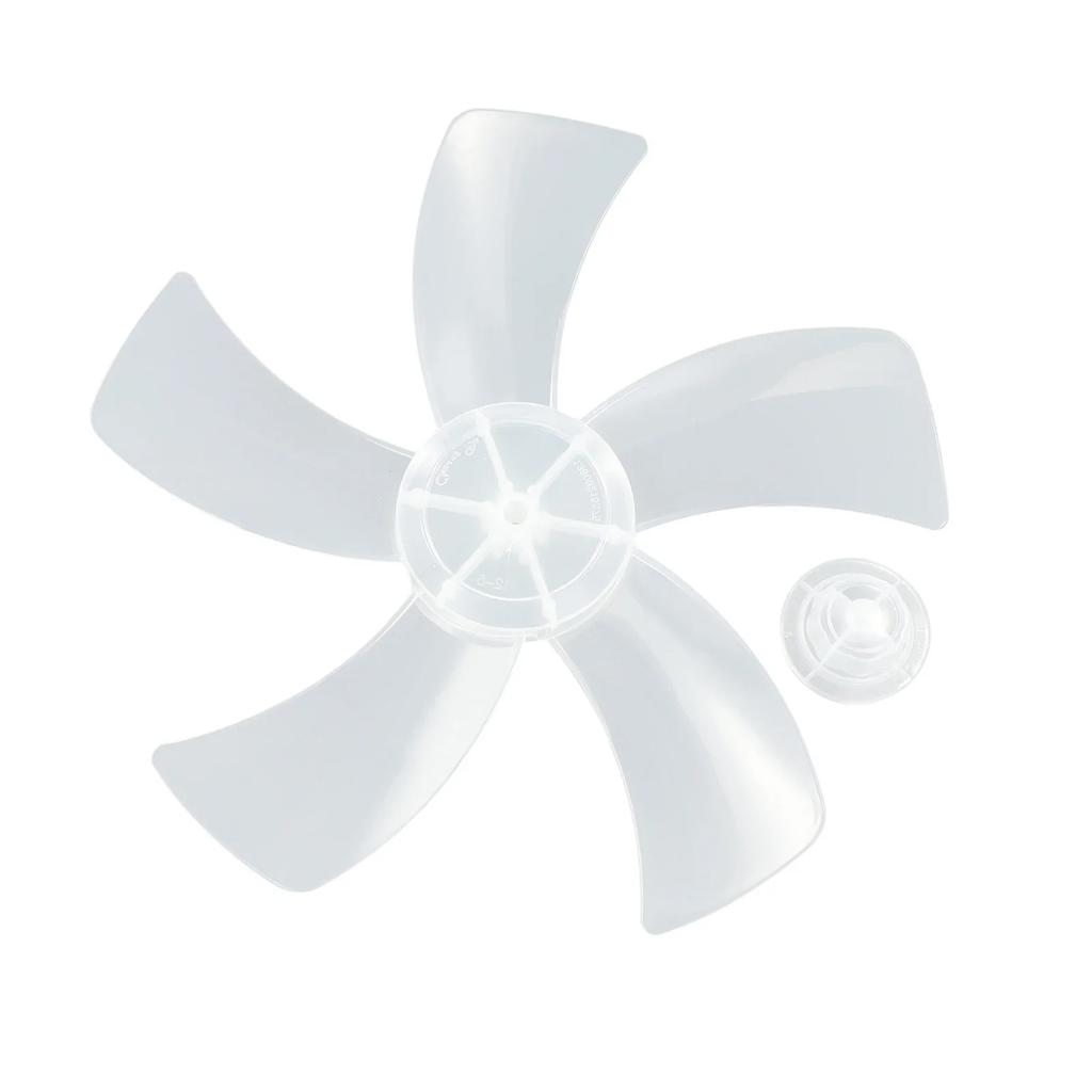 1pcs 12 Inch Household Plastic Fan Blade Five Leaves With Nut Cover For Pedestal Desk Fan Accessory Fan Blade
