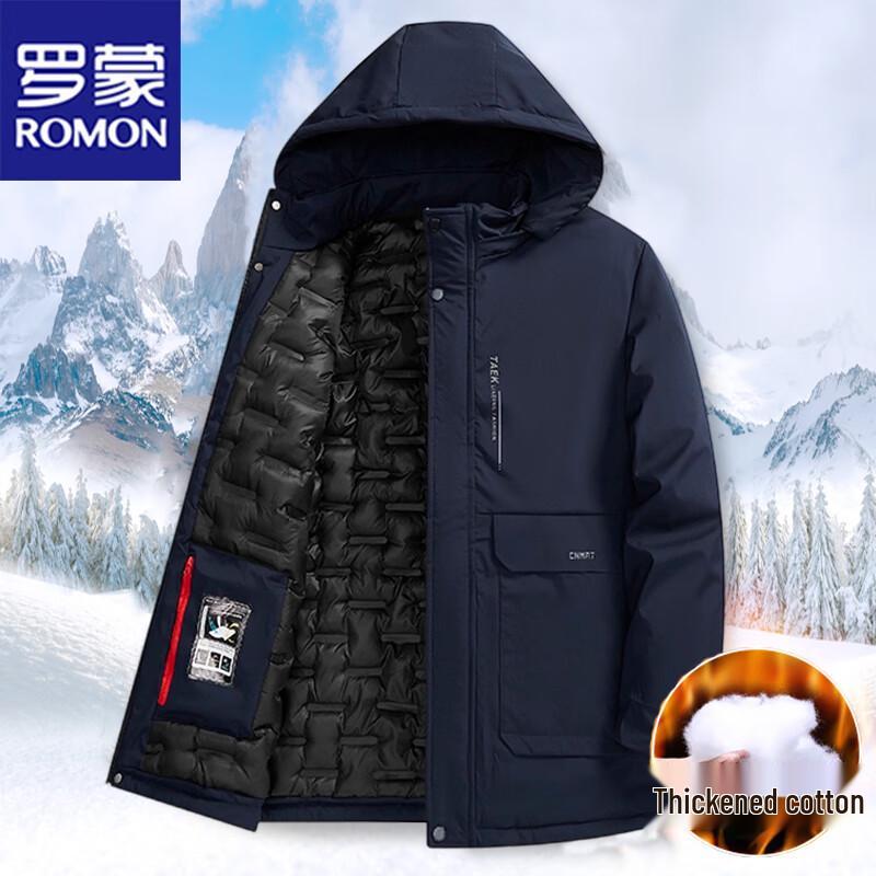

ROMON Men s Loose Hooded Winter Padded Jacket 3XL