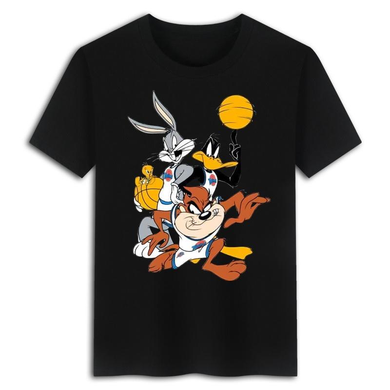 Miniso Summer 2025 New Animation Peripheral Bugs Bunny Women Fashion Street Shortsleeved Tshirt Cotton Mens and Women Clothes