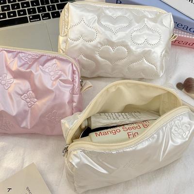 High-Capacity Cosmetic Bag Multi-Functional Makeup Lipstick Storage Bag Simple Travel Toilet Storage Bag Cute Zipper Pouch Gifts