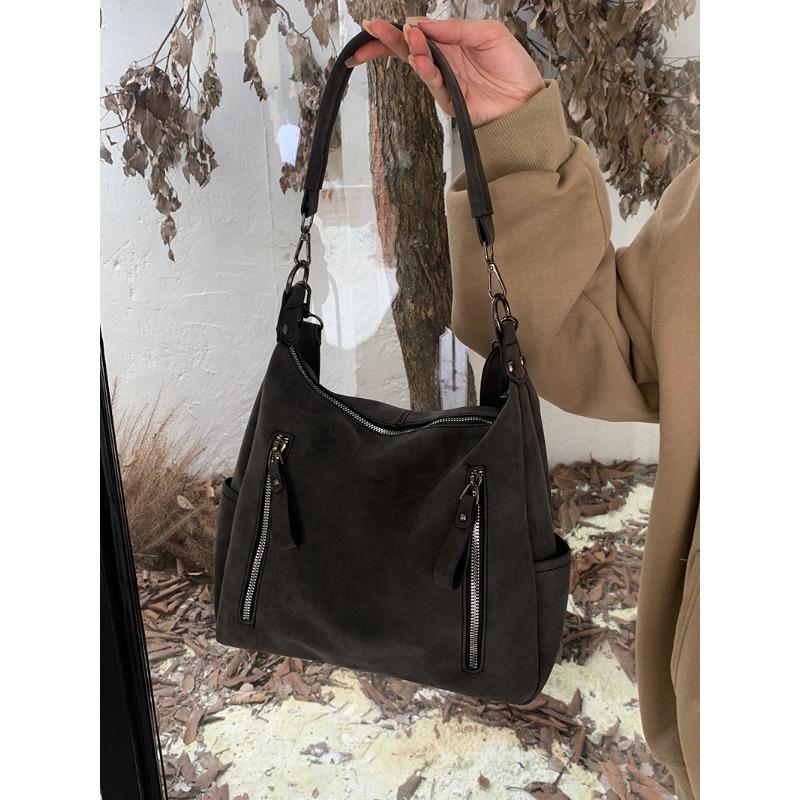 

Винтажная сумка большой вместимости для женщин Новая модная сумка-тоут Нишевая текстура Портативная сумка для поездок