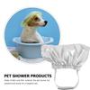 Waterproof Pet Shower Hat Satin Eva Material Reusable Bath Ear Cover for Cats Dogs Puppies Adjustable Chin Strap Comfortable
