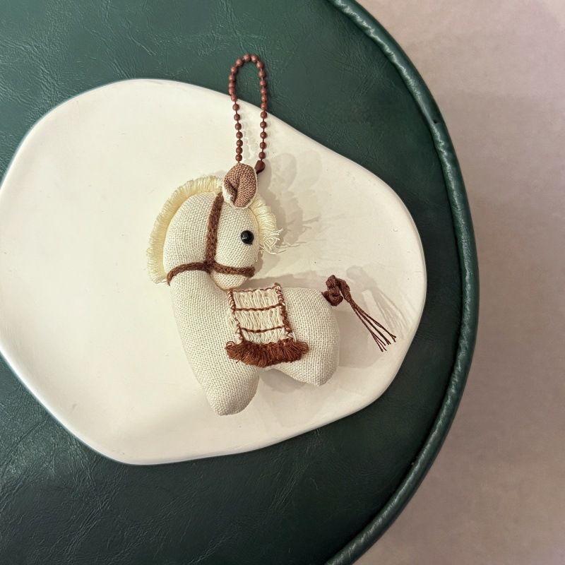 Year Of The Horse  Year Festive Doll Ornament Chinese Style Pony Zodiac Ornament Schoolbag Pendant Keychain