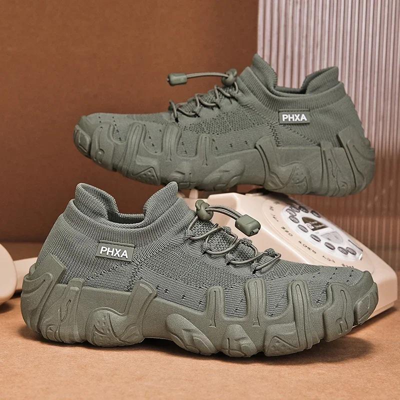 

Men s Breathable and Laid-back Trendy Shoes, Socks, and Sports-style Running and Casual Shoes 44 армія зелений колір