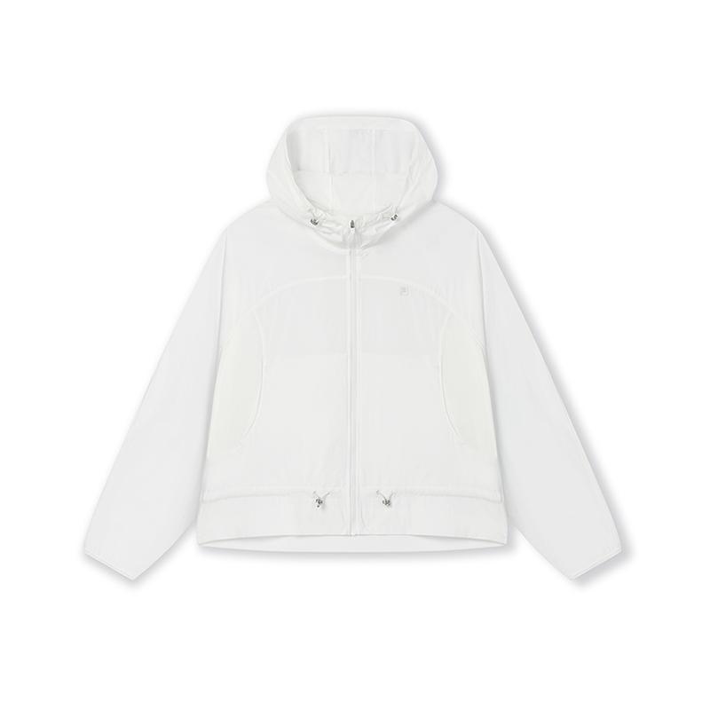 

Fila Повседневная защита от солнца Дышащий Мягкий Повседневный Для поездок Универсальный Кардиган Женская верхняя одежда Облачно-белый F11W523701FWT M