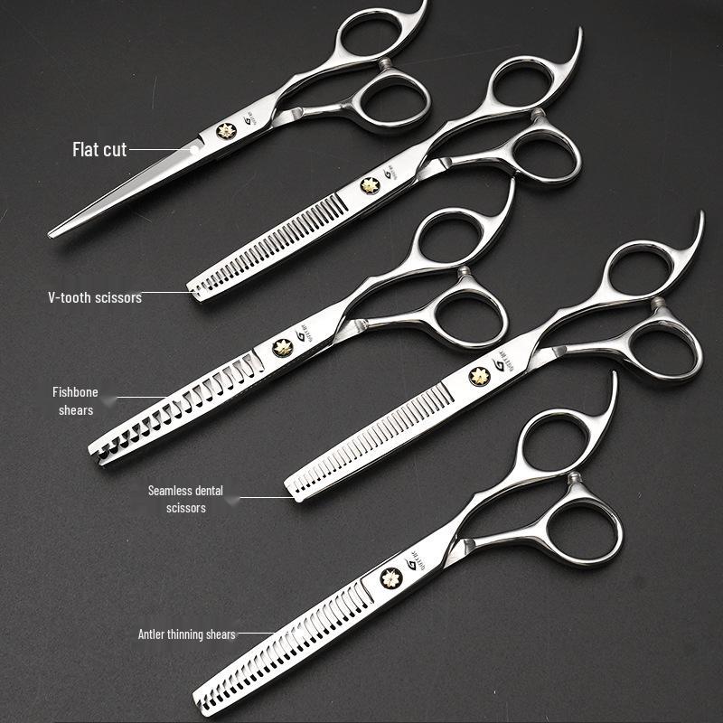 6-Inch Professional Hairdressing Scissors Set: Flat & Tooth Scissors
