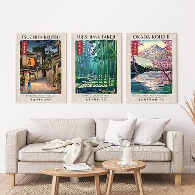 Xilografia giapponese Set Stampe Fuji Mostra Poster Wall Art Ukiyo-e Oriental Home Decor Idea regalo Senza cornice Canavs Painting