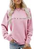 European and American Delight Long Sleeve Round Neck Hoodie 