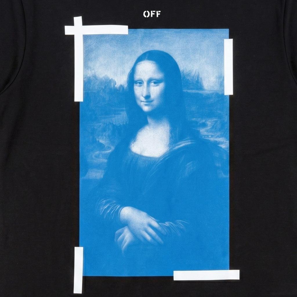 T-shirt Oversize Mona Lisa OFF WHITE OMAA038R21JER0011001