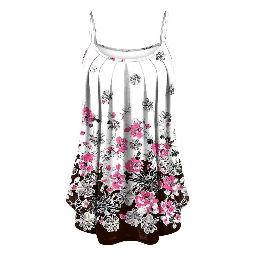 Women's Summer Casual Floral Print Short Sleeve Swing Dress