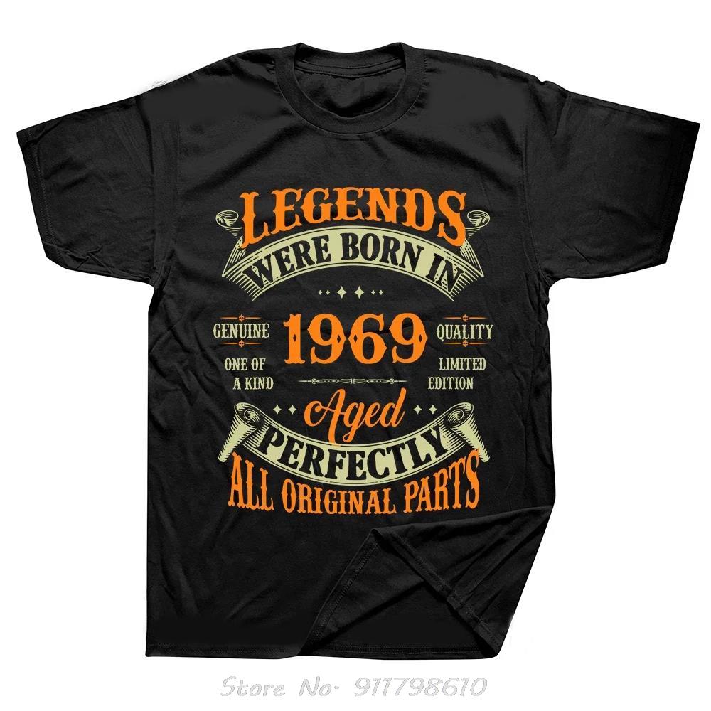 55 Year Old Mens Clothing Vintage 1969 Limited Edition Oversized T-shirt Round Neck Fashion Fitness T Shirt Casual Cotton Tshirt