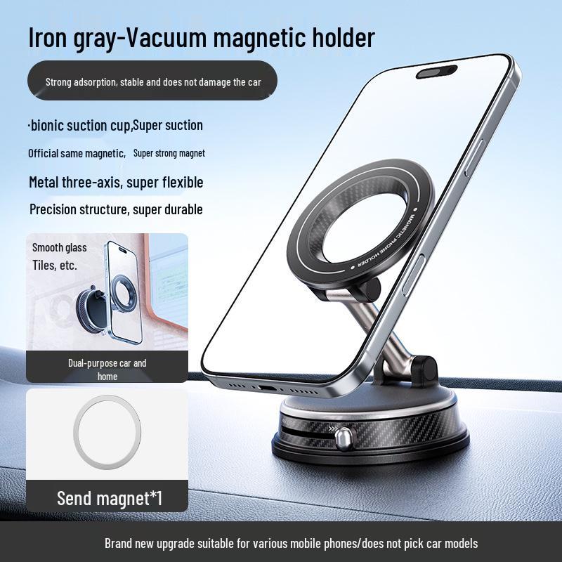 Multifunctional Double-Sided Magnetic Phone Holder for Desktop, Wall, Car, or Mirror Use