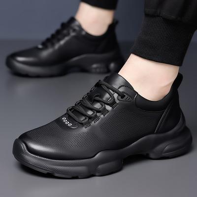 Modne jednokolorowe trampki Wygodne obuwie trekkingowe Antypoślizgowe Męskie buty trekkingowe ze skóry zamszowej Męskie sneakersy Stylowe buty do chodzenia
