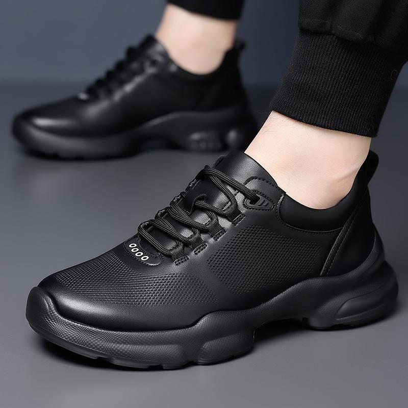 Solid Color Trainers Comfortable Treking Footwear Non-slip Mens Suede Leather Hiking Shoes Man Sneakers Stylish Walking Shoes