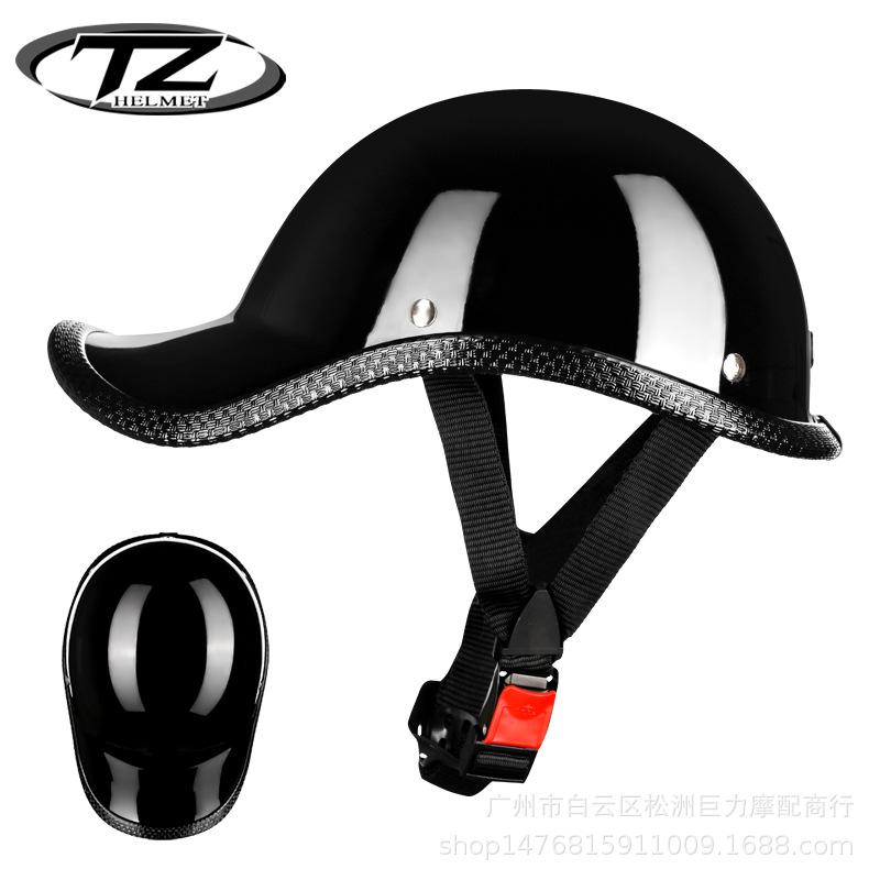 Electric Helmet Baseball Cap Universal Half Helmet Personality Four Seasons Lightweight Breathable Helmet Retro Cock Helmet